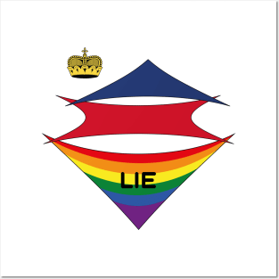 Liechtenstein  pride flag Posters and Art